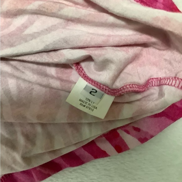 Leggiadro V-neck Shirt Sz 2 Pink Print - Picture 5 of 6